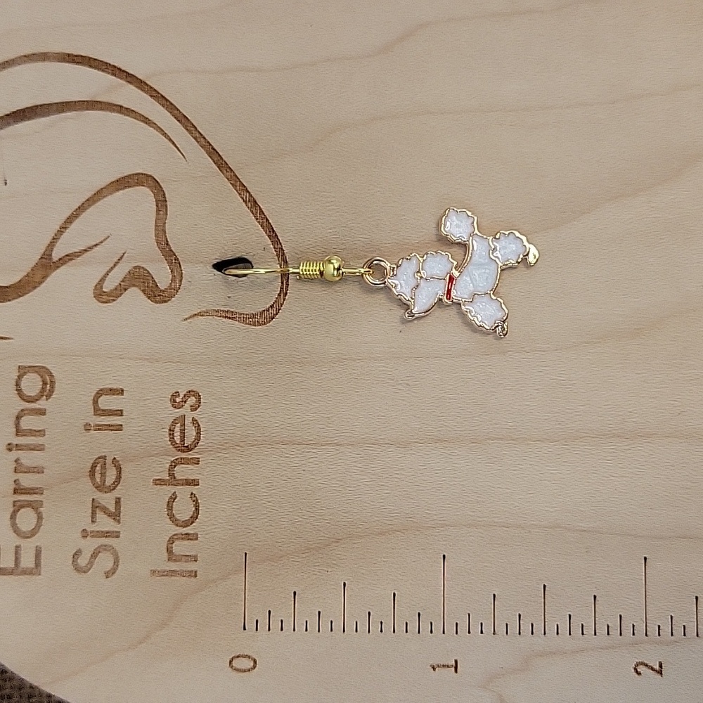 POODLE CHARM EARRINGS - Picture 5 of 5